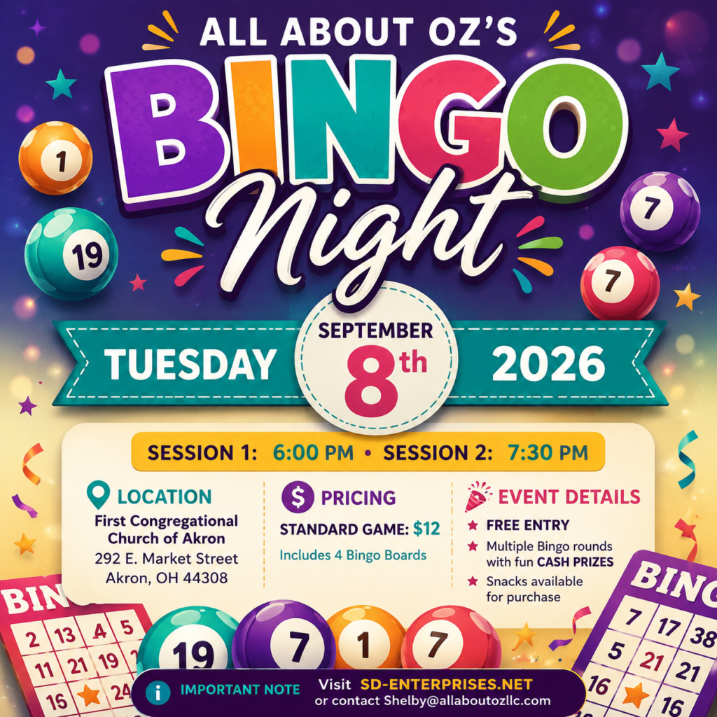 All About Oz Cash Bingo Night!
